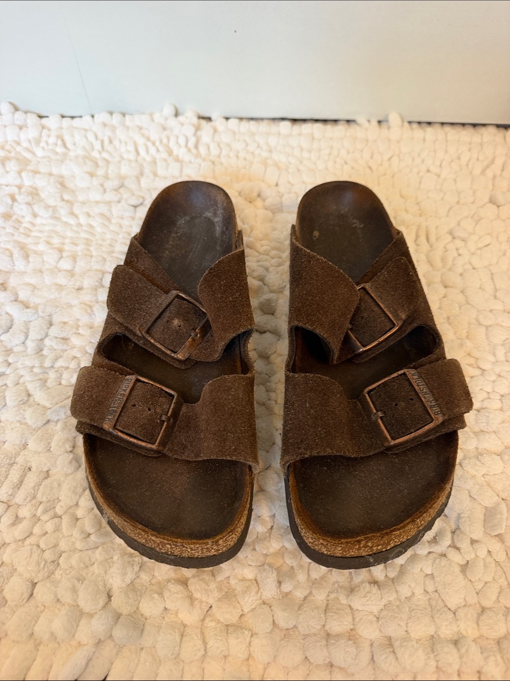 BIRKENSTOCK brown suede sandals size 6